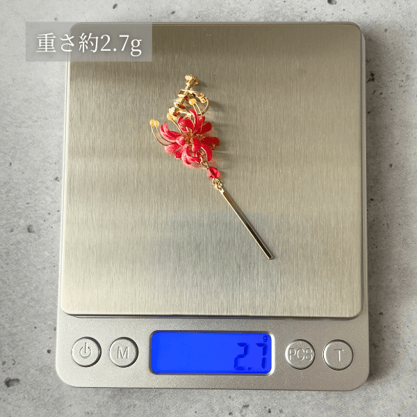 【彼岸花/曼珠沙華】イヤリング ブルー/ニッケルフリー/金属アレルギー対応/揺れるデザイン/受注生産 | 12枚目